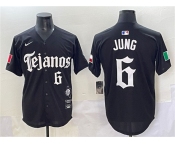 Men's Texas Rangers #6 Josh Jung Black Mexico 2025 Vapor Premier Limited Stitched Baseball Jersey