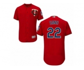 Men's Majestic Minnesota Twins #22 Miguel Sano Scarlet Flexbase Authentic Collection MLB Jersey