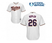 Men's Majestic Minnesota Twins #26 Max Kepler Replica White Home Cool Base MLB Jersey