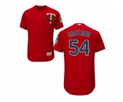 Men's Majestic Minnesota Twins #54 Ervin Santana Scarlet Flexbase Authentic Collection MLB Jersey