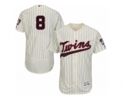 Men's Majestic Minnesota Twins #8 Kurt Suzuki Cream Flexbase Authentic Collection MLB Jersey