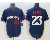 Men's Minnesota Twins #23 Royce Lewis Navy Cool Base Stitched Baseball Jersey