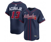 Men's Atlanta Braves #13 Ronald Acuna Jr. Navy 2025 Speedway Classic Alternate Limited Stitched Baseball Jersey