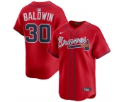 Men's Atlanta Braves #30 Drake Baldwin Red 2025 Alternate Limited Stitched Baseball Jersey