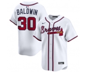 Men's Atlanta Braves #30 Drake Baldwin White 2025 Home Limited Stitched Baseball Jersey