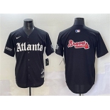Men's Atlanta Braves Black Team Big Logo Gothic South x Outkast Edition Vapor Limited Stitched Baseball Jersey