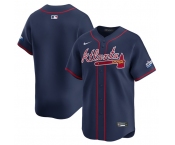 Men's Atlanta Braves Blank Navy 2025 Speedway Classic Alternate Limited Stitched Baseball Jersey