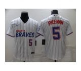 Men's Nike Atlanta Braves #5 Freddie Freeman White City Player Jersey
