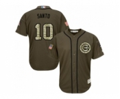 Chicago Cubs #10 Ron Santo Green Salute to Service Stitched Baseball Jersey Chicago Cubs #10 Ron Santo Green Salute to Service Stitched Baseball Jersey