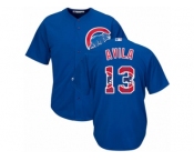 Chicago Cubs #13 Alex Avila Authentic Royal Blue Team Logo Fashion Cool Base MLB Jersey Chicago Cubs #13 Alex Avila Authentic Royal Blue Team Logo Fashion Cool Base MLB Jersey