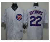 Chicago Cubs #22 Jason Heyward White Strip New Cool Base Stitched MLB Jersey