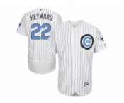 Chicago Cubs #22 Jason Heyward White(Blue Strip) Flexbase Authentic Collection 2016 Father's Day Stitched Baseball Jersey