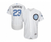Chicago Cubs #23 Ryne Sandberg White(Blue Strip) Flexbase Authentic Collection 2016 Father's Day Stitched Baseball Jersey