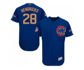 Chicago Cubs #28 Kyle Hendricks Blue Flexbase Authentic 2017 Gold Program Stitched MLB Jersey Chicago Cubs #28 Kyle Hendricks Blue Flexbase Authentic 2017 Gold Program Stitched MLB Jersey