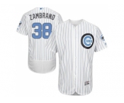 Chicago Cubs #38 Carlos Zambrano White(Blue Strip) Flexbase Authentic Collection 2016 Father's Day Stitched Baseball Jersey
