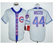 Chicago Cubs #44 Anthony Rizzo Grey Cooperstown Stitched Baseball Jersey Chicago Cubs #44 Anthony Rizzo Grey Cooperstown Stitched Baseball Jersey