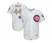 Chicago Cubs #44 Anthony Rizzo White 2017 Gold Program Flexbase Stitched MLB Jersey Chicago Cubs #44 Anthony Rizzo White 2017 Gold Program Flexbase Stitched MLB Jersey