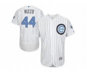 Chicago Cubs #44 Anthony Rizzo White(Blue Strip) Flexbase Authentic Collection 2016 Father's Day Stitched Baseball Jersey