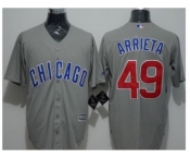 Chicago Cubs #49 Jake Arrieta Grey New Cool Base Stitched MLB Jersey Chicago Cubs #49 Jake Arrieta Grey New Cool Base Stitched MLB Jersey