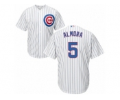 Chicago Cubs #5 Albert Almora Jr Replica White Home Cool Base MLB Jersey Chicago Cubs #5 Albert Almora Jr Replica White Home Cool Base MLB Jersey