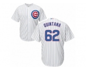 Chicago Cubs #62 Jose Quintana Replica White Home Cool Base MLB Jersey Chicago Cubs #62 Jose Quintana Replica White Home Cool Base MLB Jersey