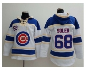 Chicago Cubs #68 Jorge Soler White Sawyer Hooded Sweatshirt Baseball Hoodie Chicago Cubs #68 Jorge Soler White Sawyer Hooded Sweatshirt Baseball Hoodie