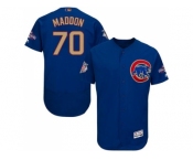 Chicago Cubs #70 Joe Maddon Blue Flexbase Authentic 2017 Gold Program Stitched MLB Jersey Chicago Cubs #70 Joe Maddon Blue Flexbase Authentic 2017 Gold Program Stitched MLB Jersey
