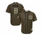 Chicago Cubs #8 Andre Dawson Green Salute to Service Stitched Baseball Jersey Chicago Cubs #8 Andre Dawson Green Salute to Service Stitched Baseball Jersey