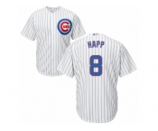 Chicago Cubs #8 Ian Happ Replica White Home Cool Base MLB Jersey Chicago Cubs #8 Ian Happ Replica White Home Cool Base MLB Jersey