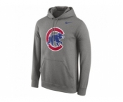 Chicago Cubs Nike Logo Performance Pullover Gray MLB Hoodie Chicago Cubs Nike Logo Performance Pullover Gray MLB Hoodie