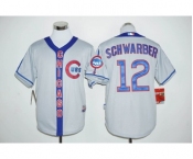 Men Chicago Cubs #12 Kyle Schwarber Gray Blue Stitched MLB Jersey Men Chicago Cubs #12 Kyle Schwarber Gray Blue Stitched MLB Jersey
