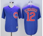 Men Chicago Cubs #12 Kyle Schwarber Majestic Blue Official Cool Base Player Jersey Men Chicago Cubs #12 Kyle Schwarber Majestic Blue Official Cool Base Player Jersey
