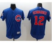 Men Chicago Cubs #12 Kyle Schwarber Majestic blue Flexbase Authentic Collection Player Jersey Men Chicago Cubs #12 Kyle Schwarber Majestic blue Flexbase Authentic Collection Player Jersey
