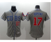 Men Chicago Cubs #17 Kris Bryant Majestic Gray stripe Flexbase Authentic Collection Player Jersey Men Chicago Cubs #17 Kris Bryant Majestic Gray stripe Flexbase Authentic Collection Player Jersey