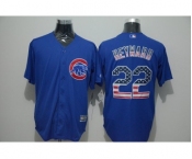Men Chicago Cubs #22 Jason Heyward Blue USA Flag Fashion Cool Base Jersey Men Chicago Cubs #22 Jason Heyward Blue USA Flag Fashion Cool Base Jersey