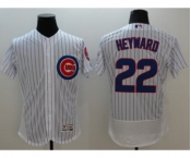 Men Chicago Cubs #22 Jason Heyward Majestic white stripe Flexbase Authentic Collection Player Jersey Men Chicago Cubs #22 Jason Heyward Majestic white stripe Flexbase Authentic Collection Player Jersey