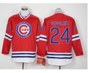 Men Chicago Cubs #24 Dexter Fowler Red Long Sleeve Stitched Baseball Jersey Men Chicago Cubs #24 Dexter Fowler Red Long Sleeve Stitched Baseball Jersey