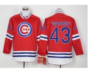 Men Chicago Cubs #43 Warren Red Long Sleeve Stitched Baseball Jersey Men Chicago Cubs #43 Warren Red Long Sleeve Stitched Baseball Jersey