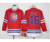 Men Chicago Cubs #46 Pedro Strop Red Long Sleeve Stitched Baseball Jersey Men Chicago Cubs #46 Pedro Strop Red Long Sleeve Stitched Baseball Jersey