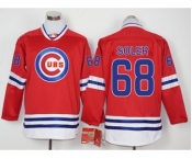 Men Chicago Cubs #68 Jorge Soler Red Long Sleeve Stitched Baseball Jersey Men Chicago Cubs #68 Jorge Soler Red Long Sleeve Stitched Baseball Jersey