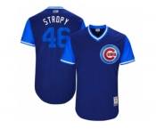 Men's 2017 Little League World Series Cubs #46 Pedro Strop Stropy Royal Jersey