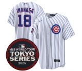 Men's Chicago Cubs #18 Shōta Imanaga White 2025 World Tour Tokyo Series Home Stitched Baseball Jersey