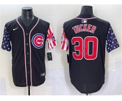 Men's Chicago Cubs #30 Kyle Tucker Black 2025 Independence Day Vapor Premier Limited Stitched Baseball Jersey
