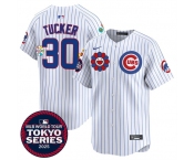 Men's Chicago Cubs #30 Kyle Tucker White 2025 Tokyo Series Limited Stitched Baseball Jersey