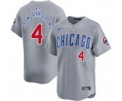 Men's Chicago Cubs #4 Pete Crow-Armstrong Gray Limited Stitched Baseball Jersey