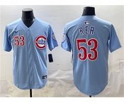 Men's Chicago Cubs #53 Colin Rea Blue 2024-25 2nd Alternate Limited Stitched Baseball Jersey