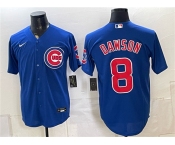Men's Chicago Cubs #8 Andre Dawson Royal Stitched Baseball Jersey Men's Chicago Cubs #8 Andre Dawson Royal Stitched Baseball Jersey