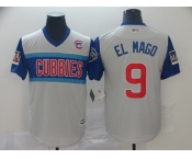 Men's Chicago Cubs #9 EL Mago Light Grey 2019 Retro Moniker Edition MLB Jersey Men's Chicago Cubs #9 EL Mago Light Grey 2019 Retro Moniker Edition MLB Jersey