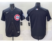 Men's Chicago Cubs Blank Black Limited Stitched Baseball Jersey