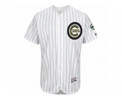 Men's Chicago Cubs Majestic Blank White Fashion 2016 Memorial Day Flex Base Team Jersey